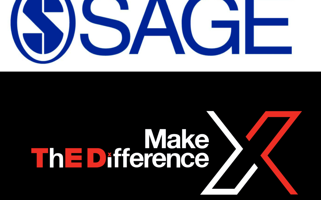 Sage logo and TED X logo