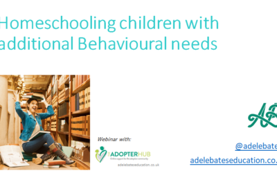 Homeschooling children with Behaviour Needs